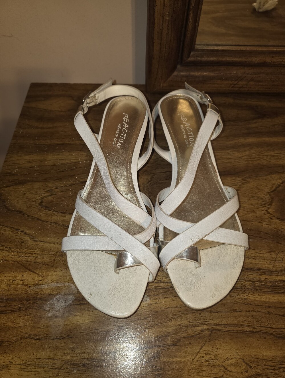 Kenneth Cole Reaction White Strappy Sandals